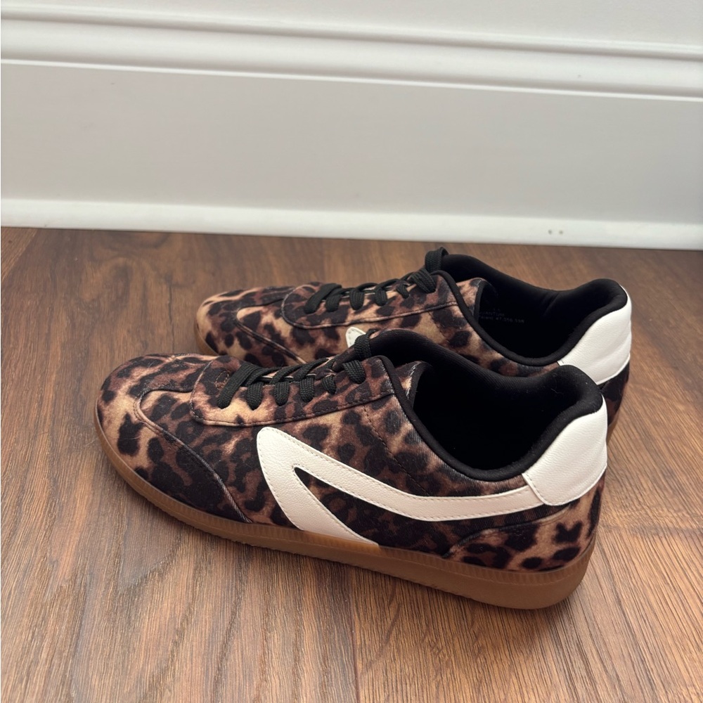 Leopard Print Sneakers with White Accents
